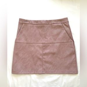 Taupe Faux Leather Skirt (NWOT)